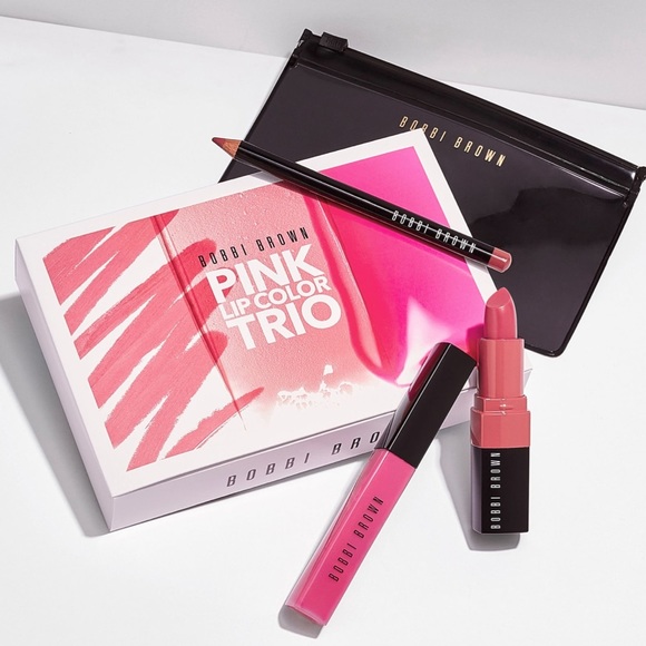 Bobbi Brown pink lip color trio set new